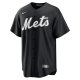 Men's New York Mets Nike Black/White Official Replica Jersey