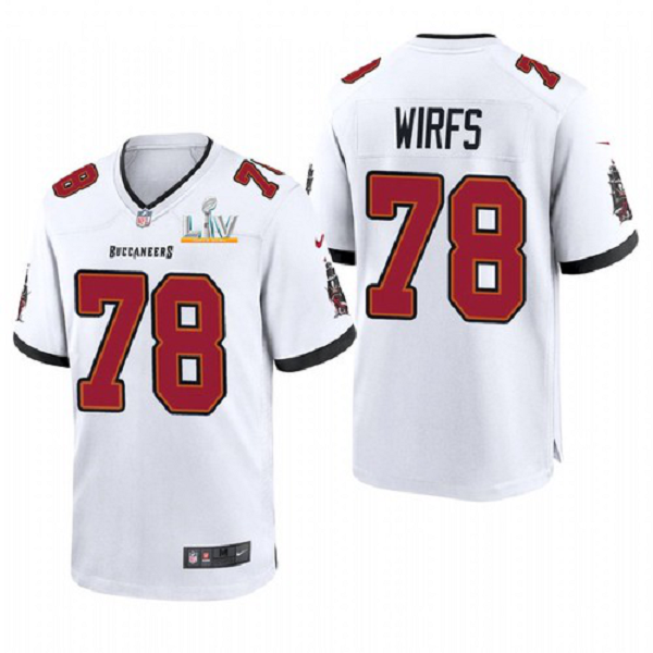 Men Tampa Bay Buccaneers Tristan Wirfs White 2021 Super Bowl LV Jersey