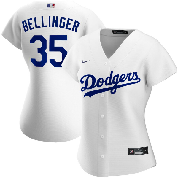 Women's Nike Los Angeles Dodgers #35 Cody Bellinger White Home 2020 Player Jersey