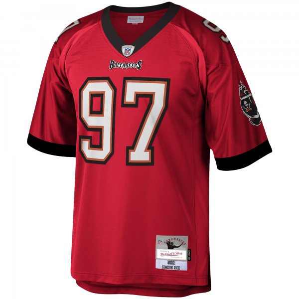 Men's Tampa Bay Buccaneers Simeon Rice Mitchell & Ness Red Legacy Replica Jersey