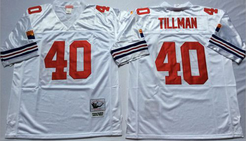 Mitchell And Ness Arizona Cardinals #40 Pat Tillman White Throwback Stitched NFL Jersey