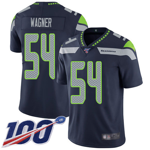 Seattle Seahawks #54 Bobby Wagner Steel Blue Team Color Youth Stitched NFL 100th Season Vapor Limited Jersey