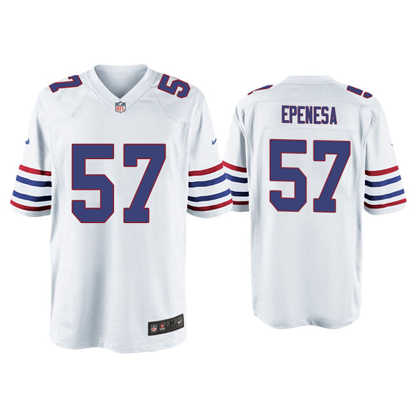 Men's #57 A.J. Epenesa Buffalo Bills White 2020 NFL Draft Alternate Game Jersey