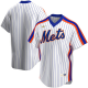 Men's NIKE New York Mets Blank Home Cooperstown Collection Team White MLB Jersey