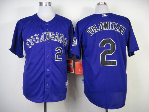 Colorado Rockies #2 Troy Tulowitzki Purple Cool Base Stitched MLB Jersey