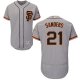 San Francisco Giants #21 Deion Sanders Grey Flexbase Collection Road 2 Stitched MLB Jersey