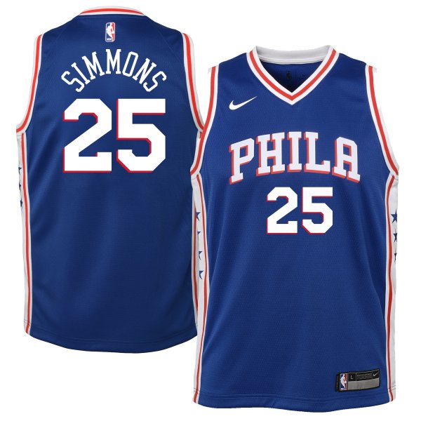 Youth Philadelphia 76ers Ben Simmons Nike Royal Swingman Jersey - Icon Edition