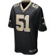 Men's New Orleans Saints Cesar Ruiz Nike Black Player Game Jersey