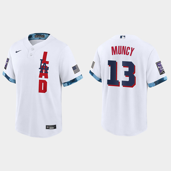 Men's Los Angeles Dodgers #13 Max Muncy White 2021 MLB All-Star Game Jersey