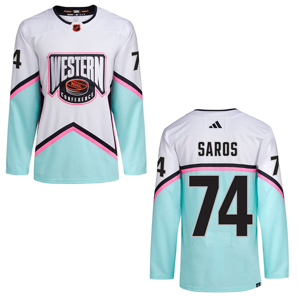 Men's NHL Nashville Predators Juuse Saros Western All Star #74 Jersey