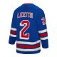 Men's New York Rangers Brian Leetch Mitchell & Ness Blue Alternate Captain Patch 1993/94 Blue Line Player Jersey