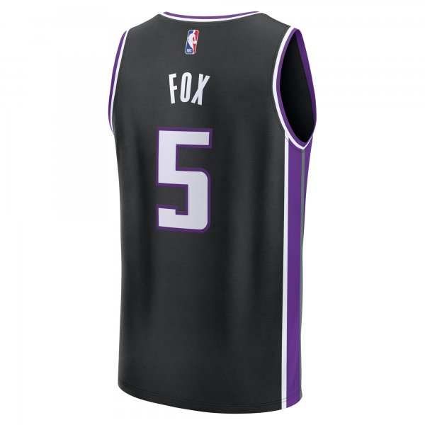 Youth Sacramento Kings De'Aaron Fox Fanatics Black Fast Break Replica Player Jersey - Icon Edition