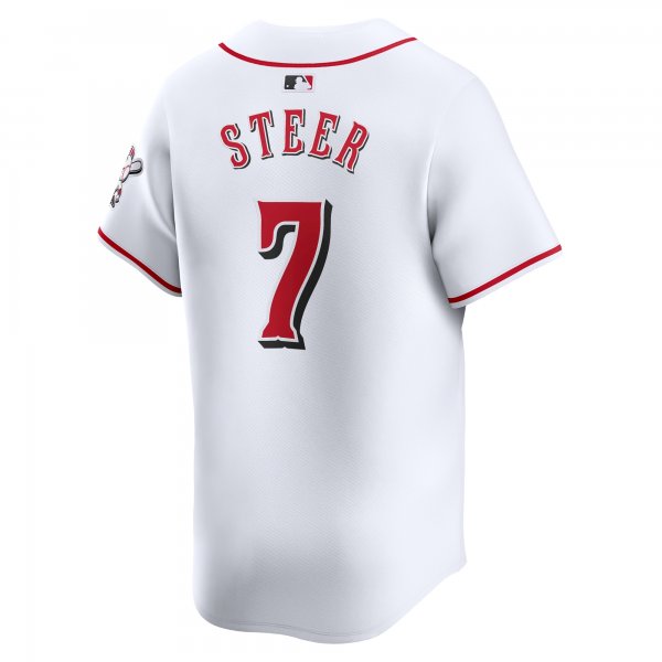 Men's Cincinnati Reds Spencer Steer Nike White Home Limited Player Jersey