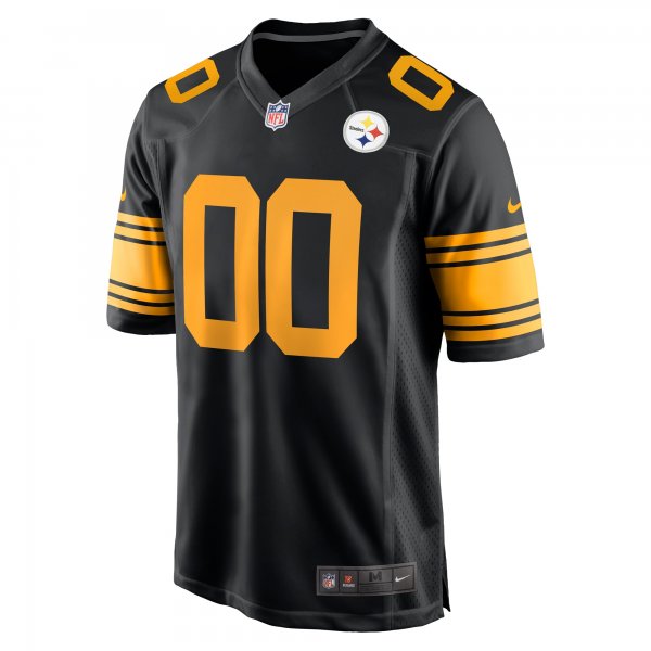 Men's Pittsburgh Steelers  Nike Black Alternate Custom Game Jersey