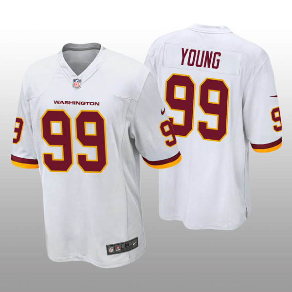 Men's Washington Football Team #99 Chase Young White Jersey