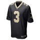 Men's New Orleans Saints Wil Lutz Nike Black Game Jersey