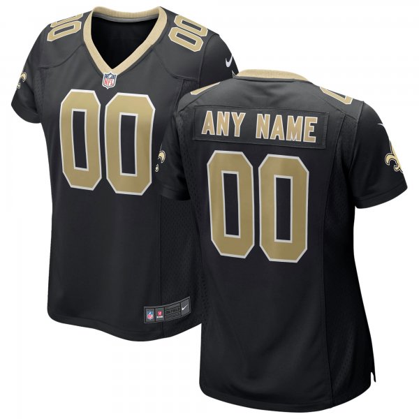 Women's Nike Black New Orleans Saints Custom Game Jersey