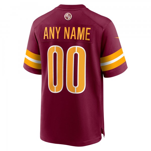 Men's Washington Commanders Nike Burgundy Game Custom Player Jersey