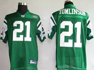 New York Jets #21 LaDainian Tomlinson Green Stitched Youth NFL Jersey