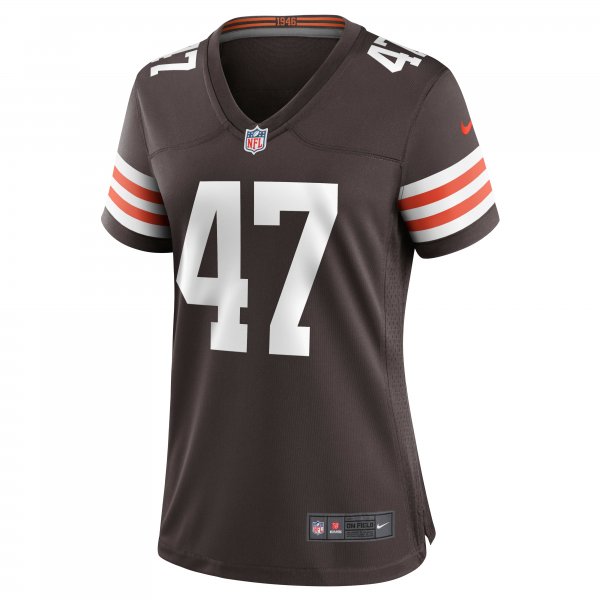 Women's Cleveland Browns Charley Hughlett Nike Brown Game Jersey