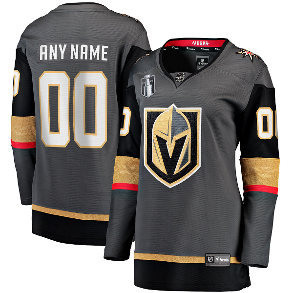 Women's Vegas Golden Knights Black 2023 Stanley Cup Final Alternate Breakaway Custom Jersey