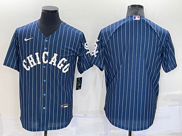 Men's Nike Chicago White Sox Blank Blue Throwback MLB Cool Base Jersey