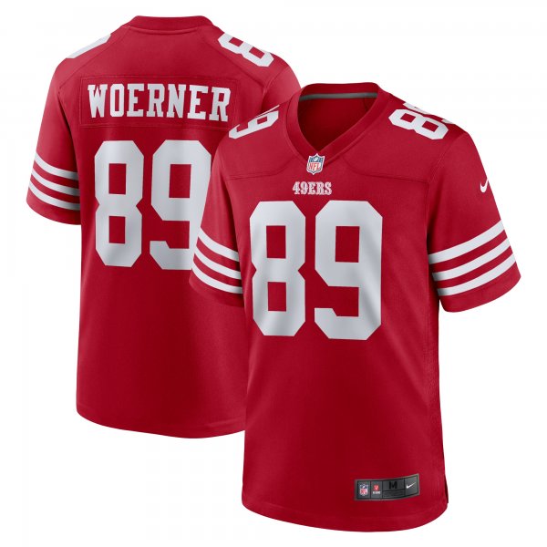 Men's San Francisco 49ers Charlie Woerner Nike  Scarlet  Game Jersey