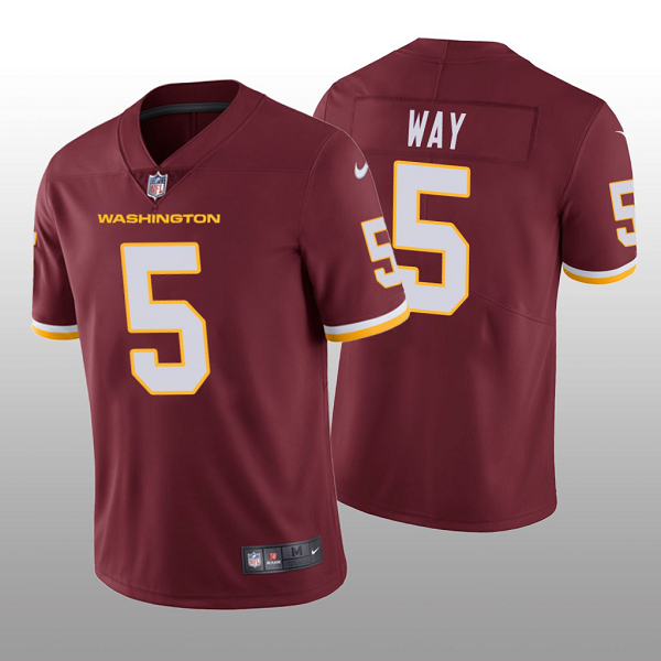 Men's Washington Football Team #5 Tress Way Burgundy Jersey