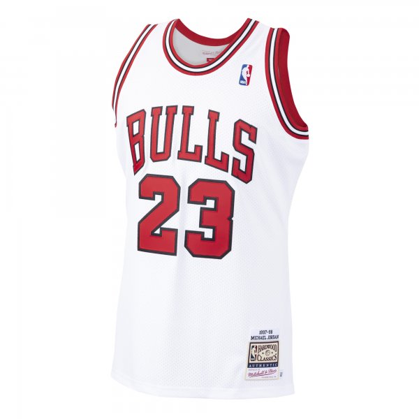 Men's Chicago Bulls Michael Jordan Mitchell & Ness White 1997/98 Hardwood Classics Jersey