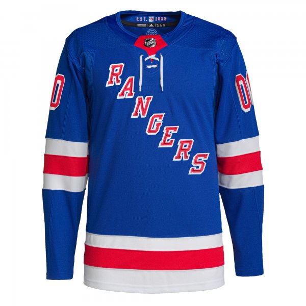 Men's New York Rangers  adidas Royal Home  Primegreen Custom Jersey