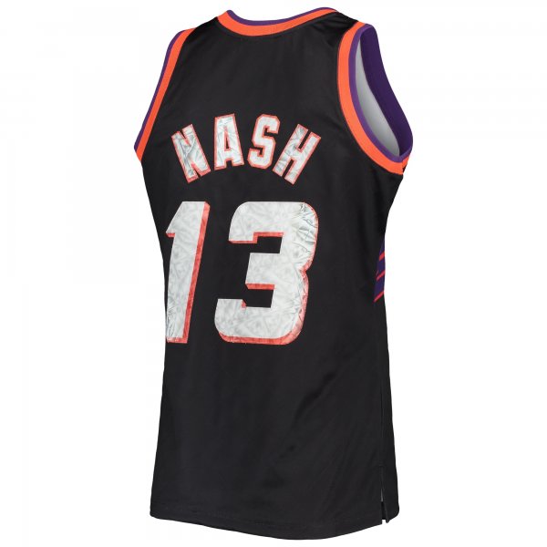 Men's Phoenix Suns Steve Nash Mitchell & Ness Black 1996/97 Hardwood Classics NBA 75th Anniversary Diamond Swingman Jersey