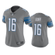 Women's Detroit Lions #16 Jared Goff Steel Color Rush Limited Jersey