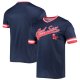 Men's Boston Red Sox Stitches Navy/Red Cooperstown Collection V-Neck Team Color Jersey