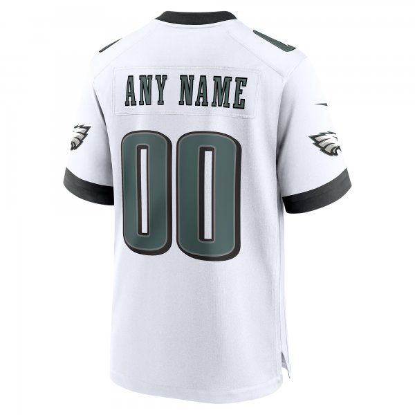 Men's Philadelphia Eagles Nike White Custom Game Jersey