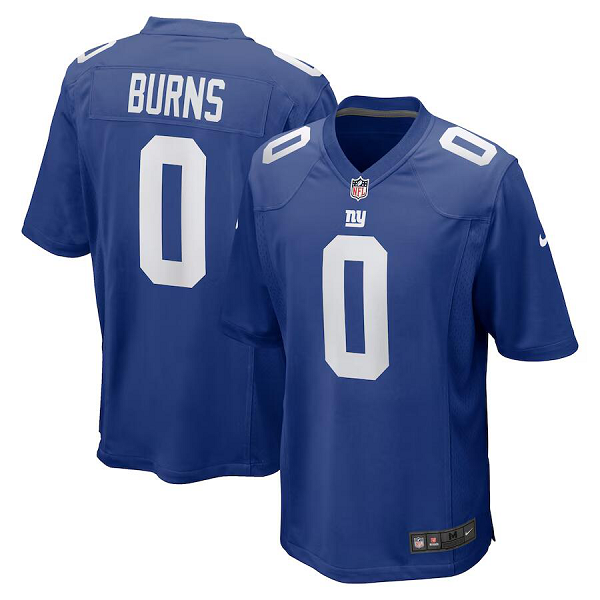 Men's New York Giants #0 Brian Burns Nike Royal Limited Player NFL Jersey