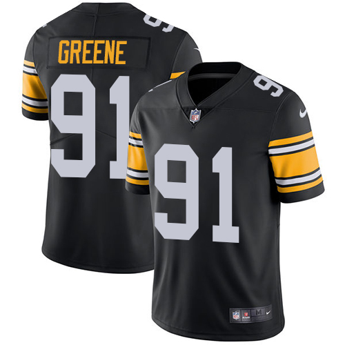 Men's Nike Steelers #91 Kevin Greene Black Alternate Stitched NFL Vapor Untouchable Limited Jersey