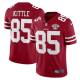 Men's San Francisco 49ers #85 George Kittle Nike Scarlet 75th Anniversary Vapor Limited Jersey