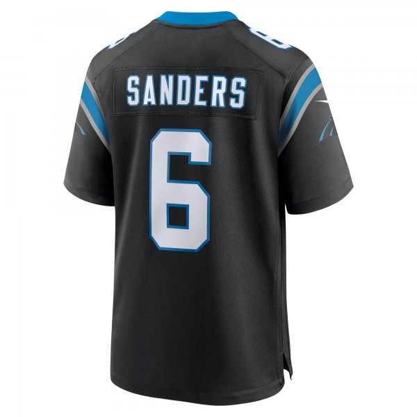 Men's Carolina Panthers Miles Sanders Nike Black Team Game Jersey