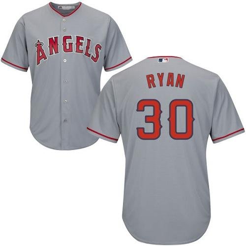 Los Angeles Angels #30 Nolan Ryan Grey Road Women's Stitched MLB Jersey