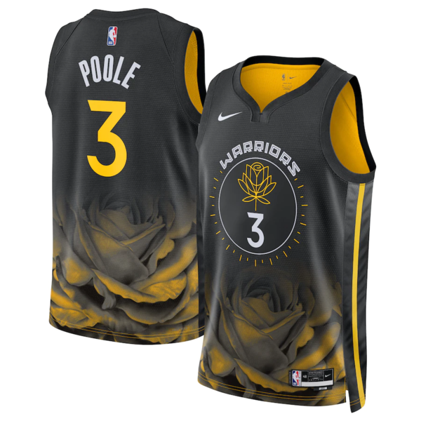 Nike Golden State Warriors Unisex #3 Jordan Poole Black 2022/23 Swingman Jersey - City Edition