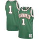 Men's Milwaukee Bucks Oscar Robertson Mitchell & Ness Green 2001/02 Hardwood Classics Swingman Jersey