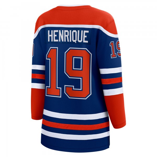 Women's Edmonton Oilers Adam Henrique Fanatics Royal Home Breakaway Player Jersey