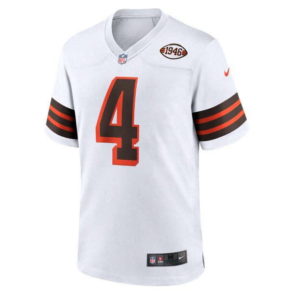 Men's Cleveland Browns Deshaun Watson Nike White Alternate Game Jersey