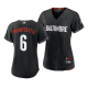 Women's Baltimore Orioles #6 Ryan Mountcastle 2023 City Connect Black Cool Base Jersey