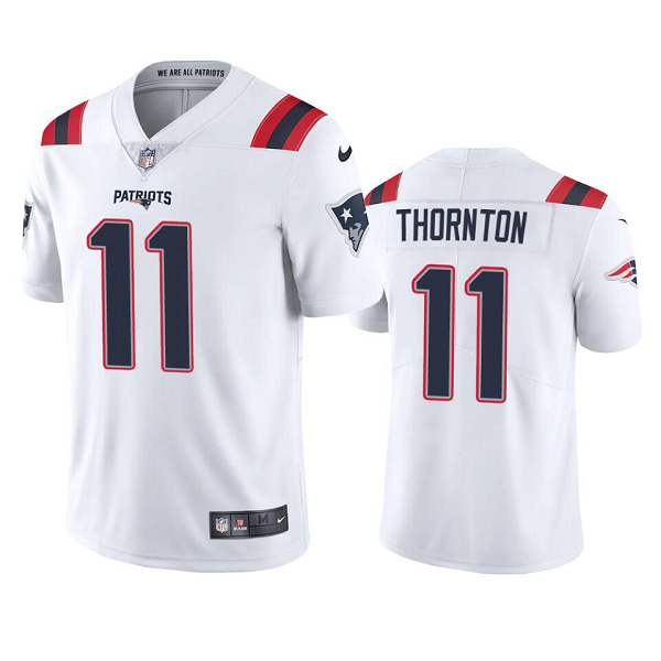 Youth New England Patriots #11 Tyquan Thornton White Vapor Limited NFL Jersey