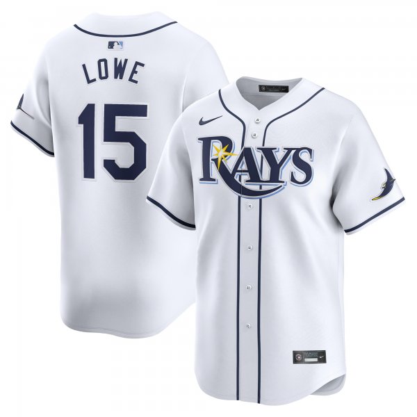 Men's Tampa Bay Rays #15 Josh Lowe Nike White Home Limited Player Jersey