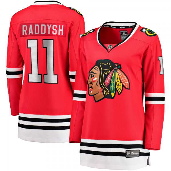 Women's Chicago Blackhawks Taylor Raddysh Fanatics Red Home Breakaway Player Jersey