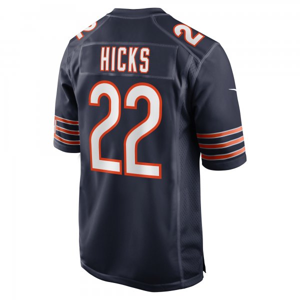 Men's Chicago Bears Elijah Hicks Nike  Navy Team Game Jersey