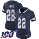 Women's Dallas Cowboys #22 Emmitt Smith Navy Blue Team ColorStitched NFL 100th Season Vapor Limited Jersey