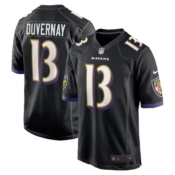 Men's Baltimore Ravens #13 Devin Duvernay Nike Black Limited Player Jersey